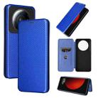 For Xiaomi 12S Ultra Carbon Fiber Texture Flip Leather Phone Case(Blue) - 1