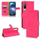 For HTC Desire 22 Pro Skin Feel Magnetic Flip Leather Phone Case(Rose Red) - 1
