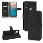 For Nokia C21 Plus Skin Feel Magnetic Flip Leather Phone Case(Black) - 1