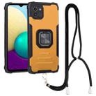For Samsung Galaxy A03 164mm Lanyard Aluminum and TPU Phone Case(Gold) - 1