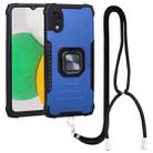 For Samsung Galaxy A03 Core Lanyard Aluminum and TPU Phone Case(Blue) - 1