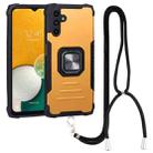 For Samsung Galaxy A13 5G Lanyard Aluminum and TPU Phone Case(Gold) - 1