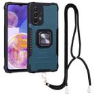 For Samsung Galaxy A23 5G Lanyard Aluminum and TPU Phone Case(Green) - 1