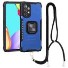 For Samsung Galaxy A53 5G Lanyard Aluminum and TPU Phone Case(Blue) - 1