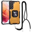 For Samsung Galaxy S22 5G Lanyard Aluminum and TPU Phone Case(Gold) - 1