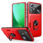 For Xiaomi 12 Pro / 12S Pro Card Ring Holder PC + TPU Phone Case(Red+Black) - 1