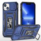 For iPhone 14 Plus Armor PC + TPU Camera Shield Phone Case (Navy Blue) - 1