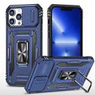 For iPhone 13 Pro Armor PC + TPU Camera Shield Phone Case (Navy Blue) - 1