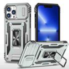 For iPhone 13 Pro Armor PC + TPU Camera Shield Phone Case (Grey) - 1