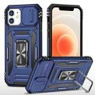 For iPhone 12 Armor PC + TPU Camera Shield Phone Case(Navy Blue) - 1