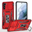 For Samsung Galaxy S21 5G Armor PC + TPU Camera Shield Phone Case(Red) - 1