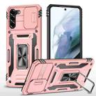 For Samsung Galaxy S21 5G Armor PC + TPU Camera Shield Phone Case(Rose Gold) - 1