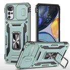 For Motorola Moto G22 Armor PC + TPU Camera Shield Phone Case(Alpine Green) - 1