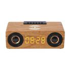 K1 Multifunctional Desktop Wooden Bluetooth Speaker Wireless Loudspeaker(Yellow) - 1