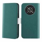 For Honor Magic4 Lite Candy Color Litchi Texture Leather Phone Case(Dark Green) - 1