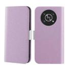 For Honor Magic4 Lite Candy Color Litchi Texture Leather Phone Case(Light Purple) - 1