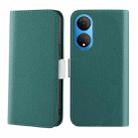 For Honor X7 Candy Color Litchi Texture Leather Phone Case(Dark Green) - 1