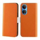 For Honor X7 Candy Color Litchi Texture Leather Phone Case(Orange) - 1