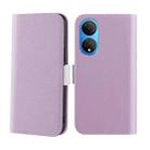 For Honor X7 Candy Color Litchi Texture Leather Phone Case(Light Purple) - 1