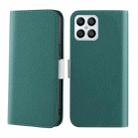 For Honor X8 Candy Color Litchi Texture Leather Phone Case(Dark Green) - 1