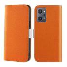 For OPPO Reno7 A Candy Color Litchi Texture Leather Phone Case(Orange) - 1