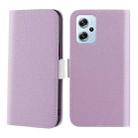 For Xiaomi Poco X4 GT 5G Candy Color Litchi Texture Leather Phone Case(Light Purple) - 1
