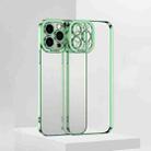 For iPhone 14 Plus Electroplating High Transparent TPU Phone Case (Green) - 1