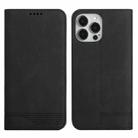 For iPhone 13 Pro Max Strong Magnetic Leather Case (Black) - 1