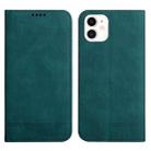 For iPhone 12 Strong Magnetic Leather Case(Green) - 1