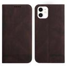 For iPhone 12 Strong Magnetic Leather Case(Brown) - 1