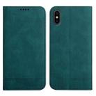 For iPhone XS Max Strong Magnetic Leather Case(Green) - 1