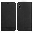 For iPhone XS Max Strong Magnetic Leather Case(Black) - 1