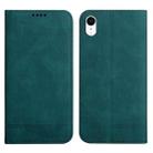 For iPhone XR Strong Magnetic Leather Case(Green) - 1