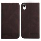 For iPhone XR Strong Magnetic Leather Case(Brown) - 1