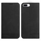 Strong Magnetic Leather Case For iPhone 8 Plus / 7 Plus(Black) - 1