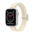 Wave Small Waist Nylon Watch Band For Apple Watch Ultra 49mm / Series 8&7 45mm / SE 2&6&SE&5&4 44mm / 3&2&1 42mm(Starlight) - 1