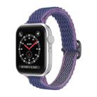 Wave Small Waist Nylon Watch Band For Apple Watch Ultra 49mm / Series 8&7 45mm / SE 2&6&SE&5&4 44mm / 3&2&1 42mm(Midnight Blue) - 1