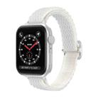 Wave Small Waist Nylon Watch Band For Apple Watch Series 8&7 41mm / SE 2&6&SE&5&4 40mm / 3&2&1 38mm(White) - 1
