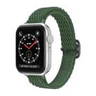 Wave Small Waist Nylon Watch Band For Apple Watch Series 8&7 41mm / SE 2&6&SE&5&4 40mm / 3&2&1 38mm(Army Green) - 1