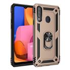 For Galaxy A20s Shockproof TPU + PC Protective Case with 360 Degree Rotating Holder(Gold) - 1