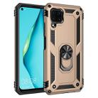 For Huawei P40 Lite Shockproof TPU + PC Protective Case with 360 Degree Rotating Holder(Gold) - 1