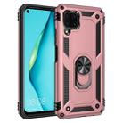 For Huawei P40 Lite Shockproof TPU + PC Protective Case with 360 Degree Rotating Holder(Rose Gold) - 1