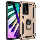 For Huawei P40 Pro Shockproof TPU + PC Protective Case with 360 Degree Rotating Holder(Gold) - 1