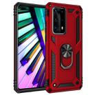 For Huawei P40 Pro Shockproof TPU + PC Protective Case with 360 Degree Rotating Holder(Red) - 1