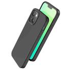 For iPhone 14 hoco Pure Series Liquid Silicone Phone Case (Black) - 1