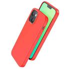 For iPhone 14 hoco Pure Series Liquid Silicone Phone Case (Red) - 1