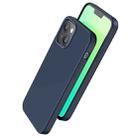 For iPhone 14 hoco Pure Series Liquid Silicone Phone Case (Blue) - 1