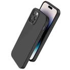 For iPhone 14 Pro hoco Pure Series Liquid Silicone Phone Case(Black) - 1