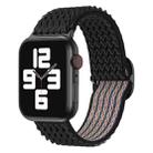 Wave Nylon Watch Band For Apple Watch Ultra 49mm&Watch Ultra 2 49mm / Series 9&8&7 45mm / SE 3&SE 2&6&SE&5&4 44mm / 3&2&1 42mm(Obsidian Black) - 1