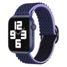 Wave Nylon Watch Band For Apple Watch Ultra 49mm / Series 8&7 45mm / SE 2&6&SE&5&4 44mm / 3&2&1 42mm(Midnight Blue Black) - 1